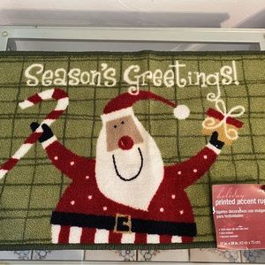 Mohawk Home Holiday Printed Accent Rug 17x29" Inches Santa Claus NWT